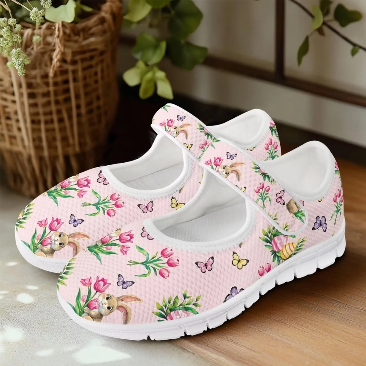 JoyLamoria Womens Comfort Flats Cute Mary Jane Shoes Colorful Dachshund Printed Walking Shoes Ultra Light Wide Fashion Sneakers