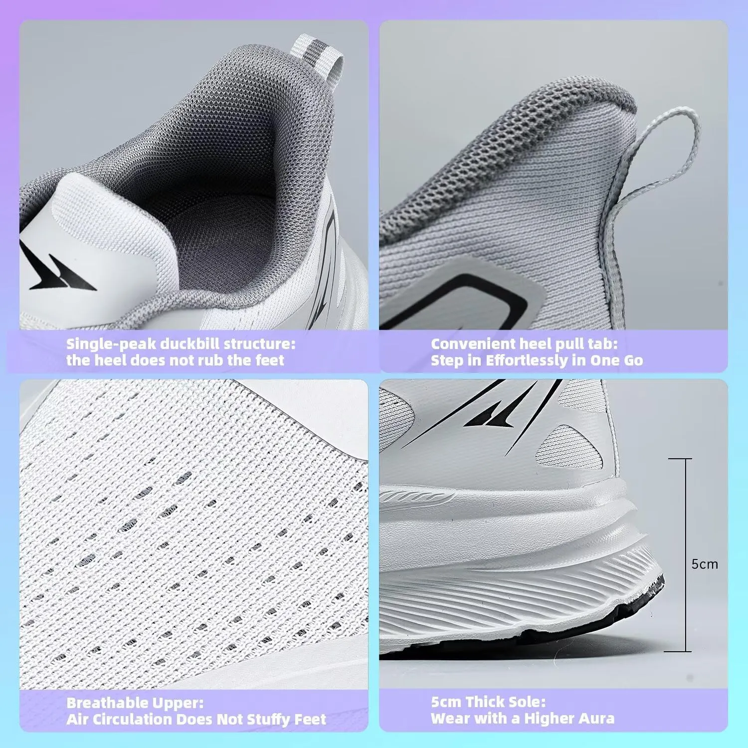 KDN Men's Road Running Shoes Wide Toe Box Shoes for Men Walking Sneakers Gym Workout Tennis Shoes for Wide Feet