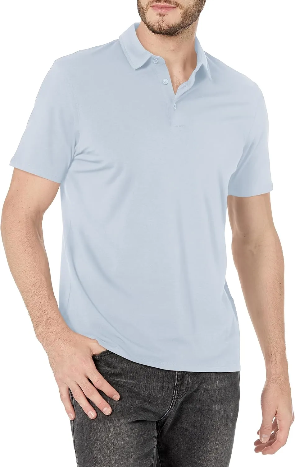Kenneth Cole Men's 3-Button Slim Fit Knit Polo