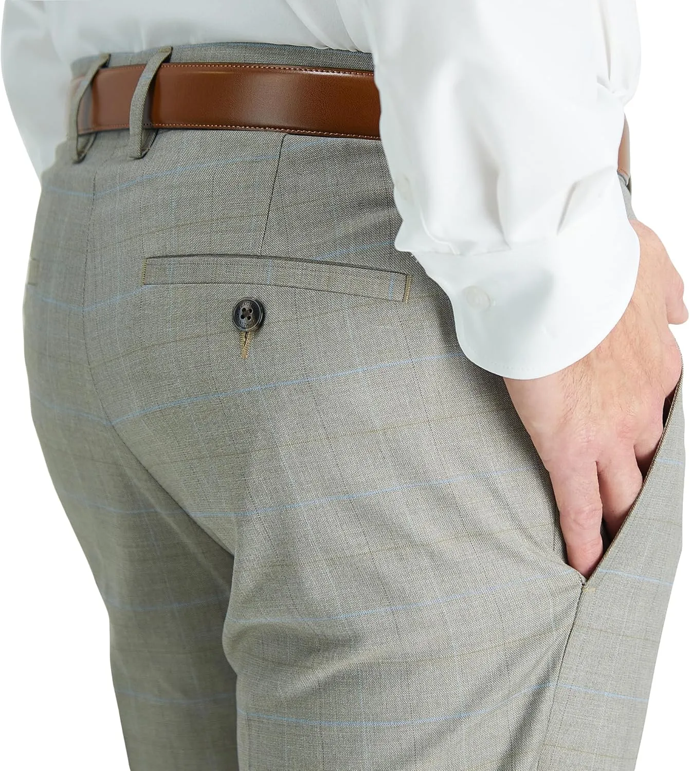 Kenneth Cole Men's Fashion Patterned Slim Fit Dress Pant
