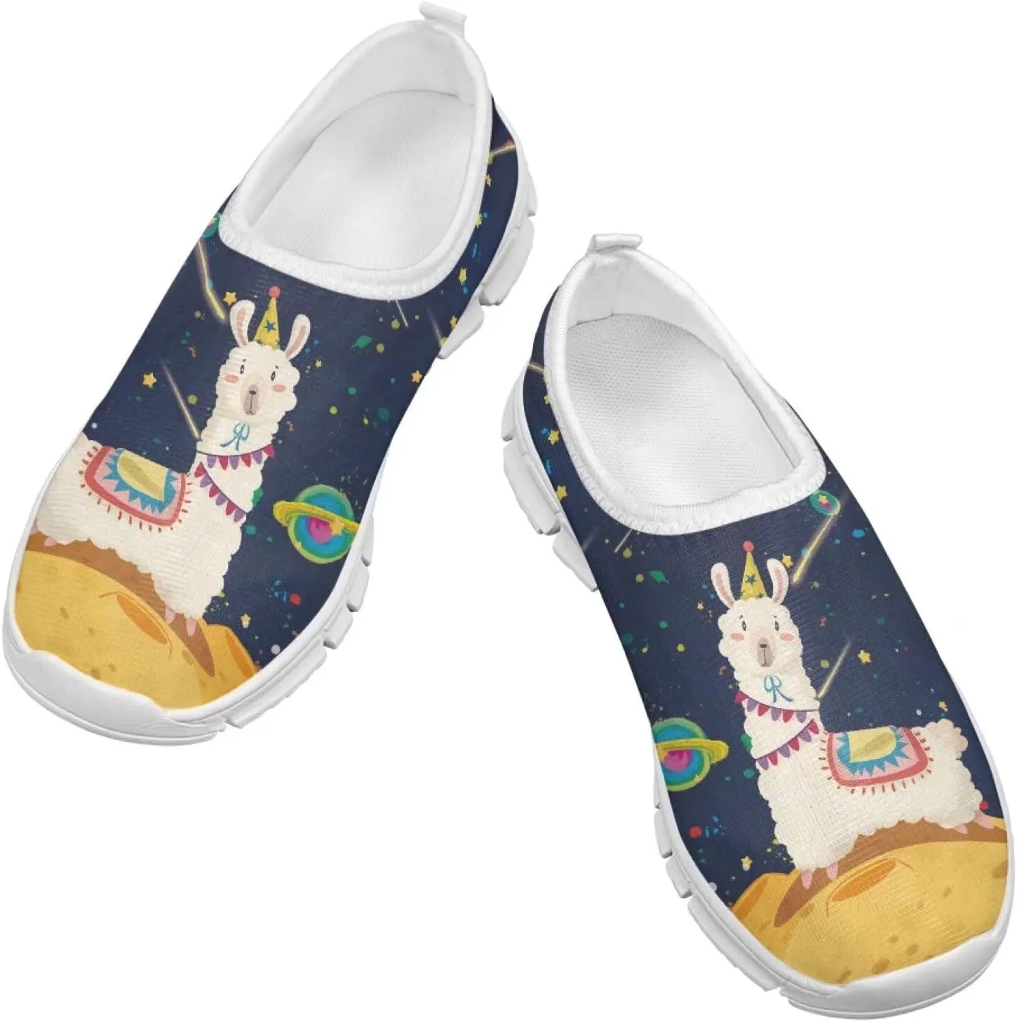 Kids Breathable Sneakers Cute Slip On Casual Shoes Boys Girls Fashion EVA Non Slip Shoes for Climbing Size 11-15 White Sole