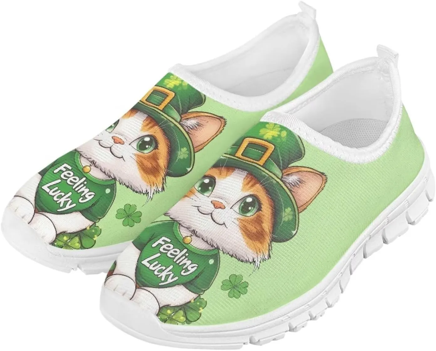Kids Breathable Sneakers Slip On Casual Shoes Boys Girls Lightweight Cozy Walking Shoe for Workout Size 11-15 White Sole