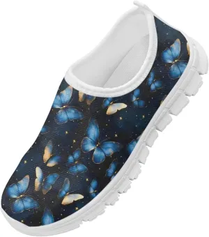Kids Breathable Sneakers Slip On Casual Shoes Boys Girls Lightweight Cozy Walking Shoe for Workout Size 11-15 White Sole