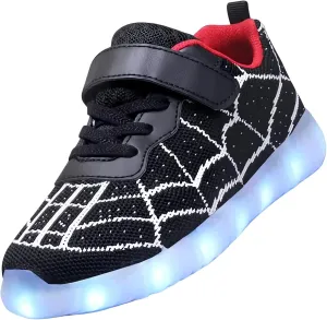 Kids LED Shoes Boys Girls Light Up Trainers Children USB Charging Flashing Sneakers Gift for Birthday Halloween Xmas