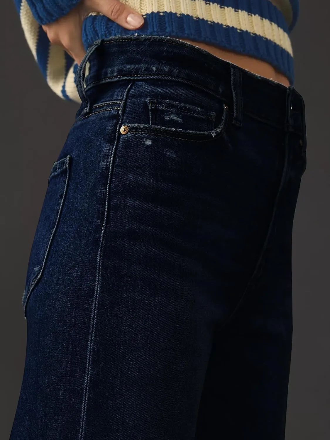 KUNMI Jeans for Women Wide Leg Baggy High Waist Boyfriends Straight Leg Stretchy Denim Pants Trendy Fall 2025