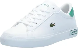 Lacoste Kids Powercourt Sneaker, WHT/GRN, 12