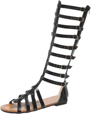 Ladies High Women Shoes Retro Boots Casual Knee Sandals Women's Sandals