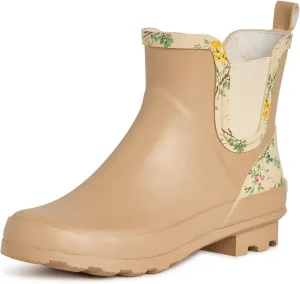 Laura Ashley Women's Rain Boots, Mid Cut Rubber Rain Boots for Women - Waterproof Ankle Boots for Ladies