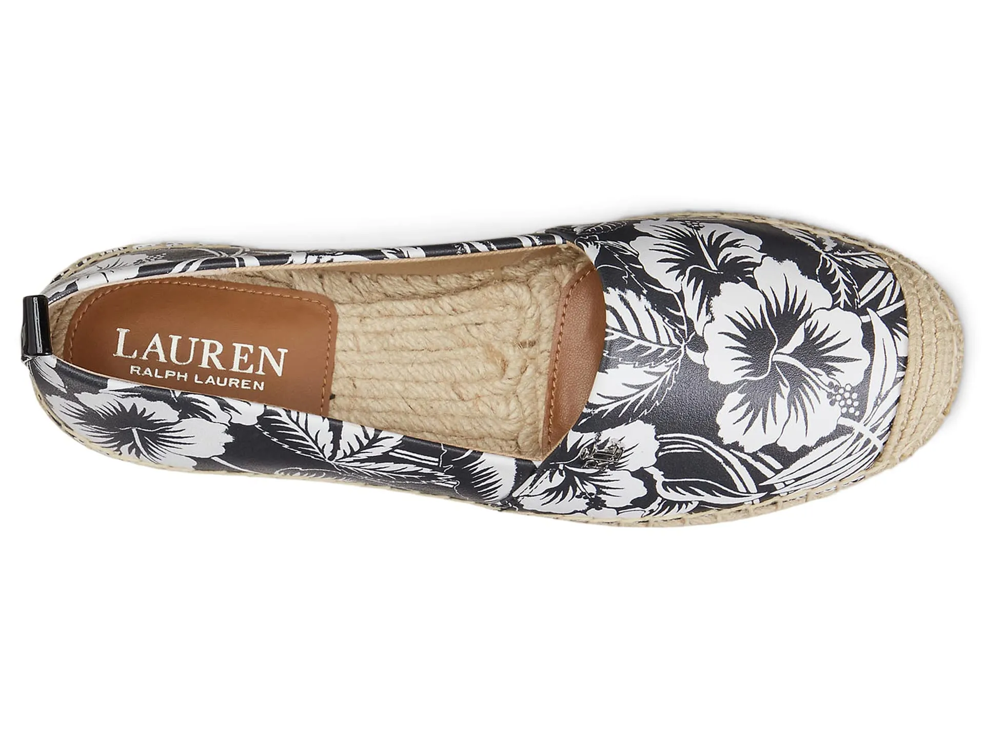Lauren Ralph Lauren Cameryn III Espadrilles Flat Black/White/Black 8 B (M)