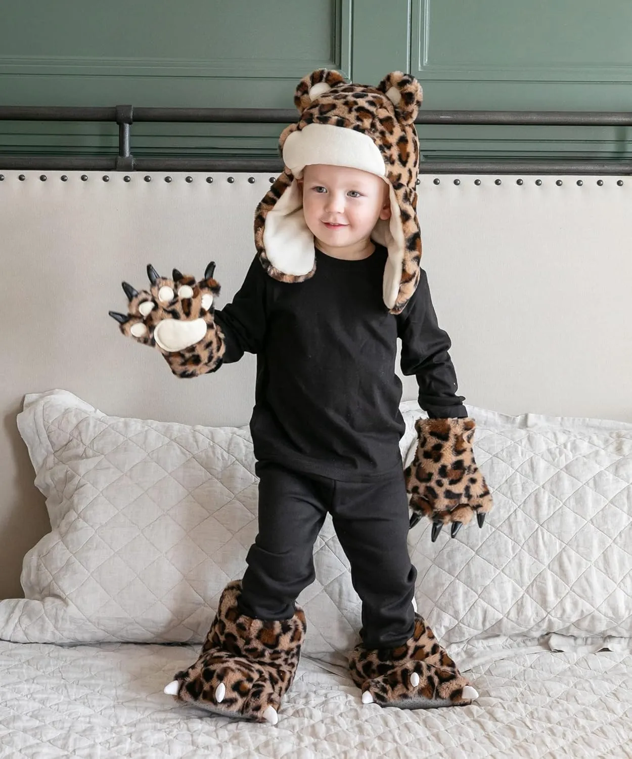 Lazy One Animal Paw Slippers for Kids and Adults, Fun Costume for Kids, Cozy Furry Slippers