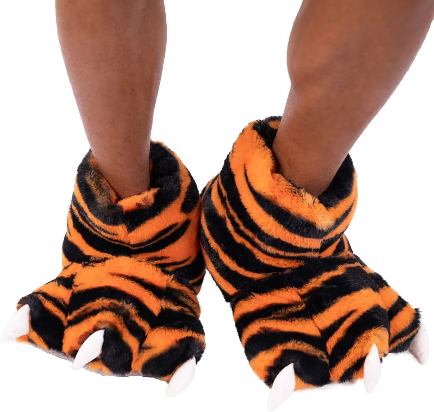 Lazy One Animal Paw Slippers for Kids and Adults, Fun Costume for Kids, Cozy Furry Slippers