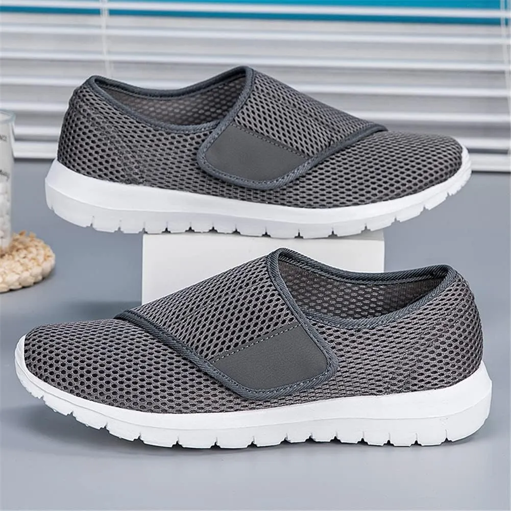 LEADER SHOW Men's Casual Comfort Walking Shoes Ultralight Flats Non-Slip Hook & Loop Fashion Sneakers