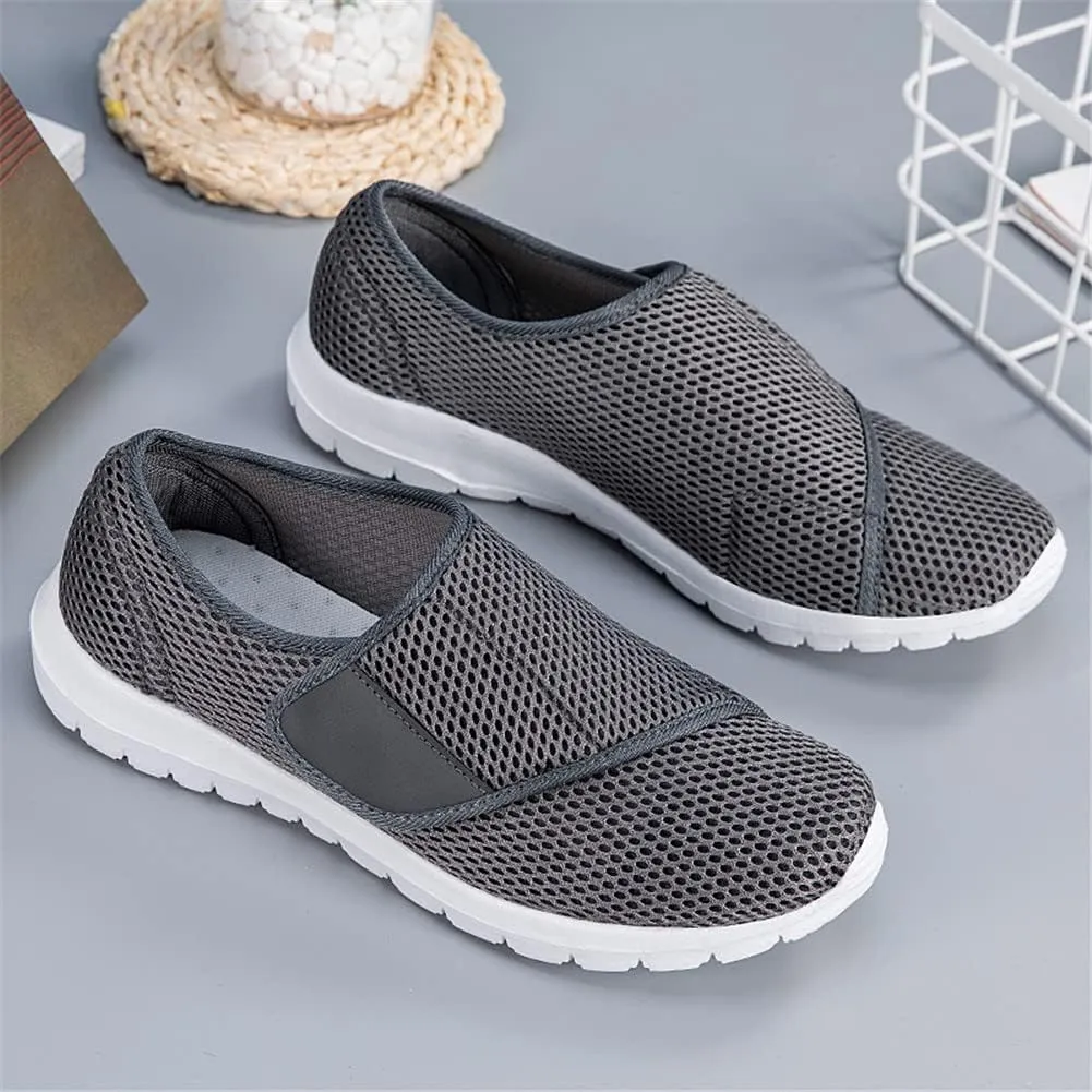 LEADER SHOW Men's Casual Comfort Walking Shoes Ultralight Flats Non-Slip Hook & Loop Fashion Sneakers
