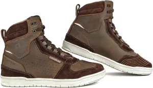 Leather Motorcycle Boots Men - Anti-slip Sole, Ankle Guard, Cow Crazy Horse Leather, Motorcycle Boots Men Brown