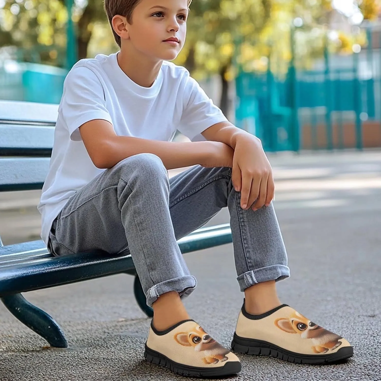 Little Big Kids Boys Girls Sneakers Lightweight Athletic Tennis Shoes Breathable Comfort Outdoor Travel Shoes for Fishing Size 11-15 Black Sole