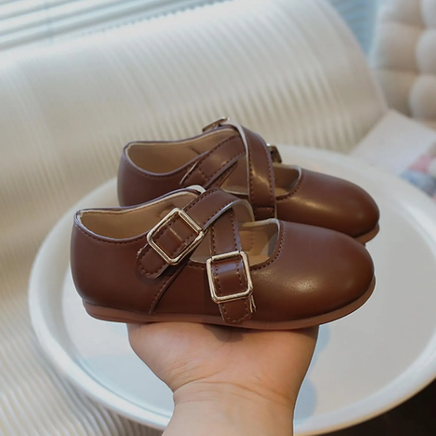Little Girls Mary Jane School Uniform Shoes Buckle Strap Dress Flats Moccasins Toddler Dress Kids Shoes