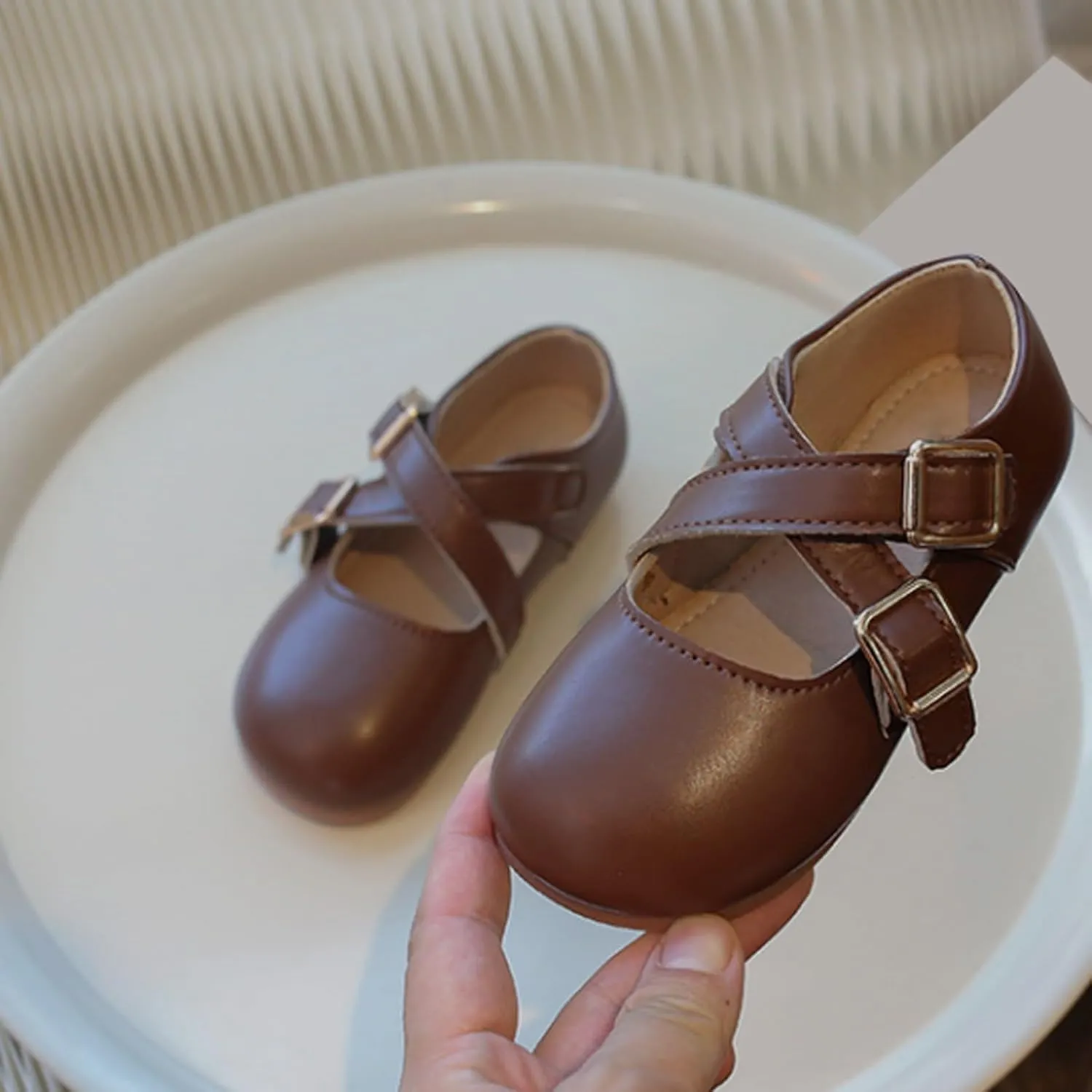 Little Girls Mary Jane School Uniform Shoes Buckle Strap Dress Flats Moccasins Toddler Dress Kids Shoes