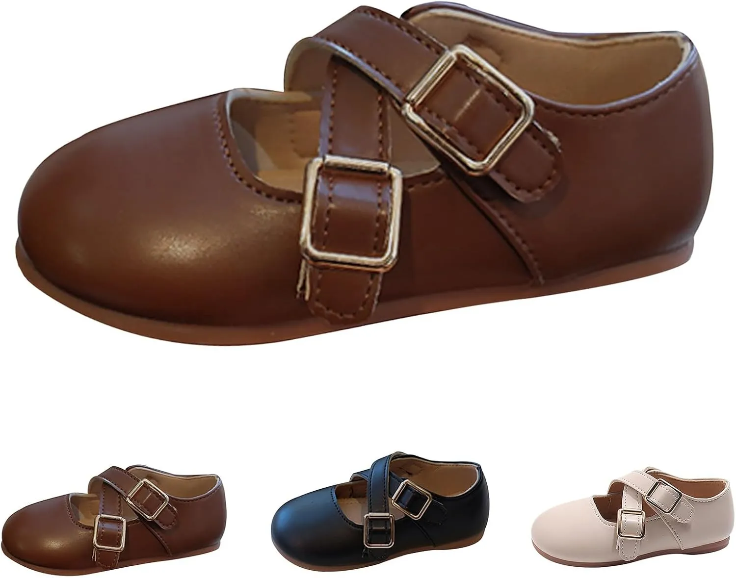Little Girls Mary Jane School Uniform Shoes Buckle Strap Dress Flats Moccasins Toddler Dress Kids Shoes