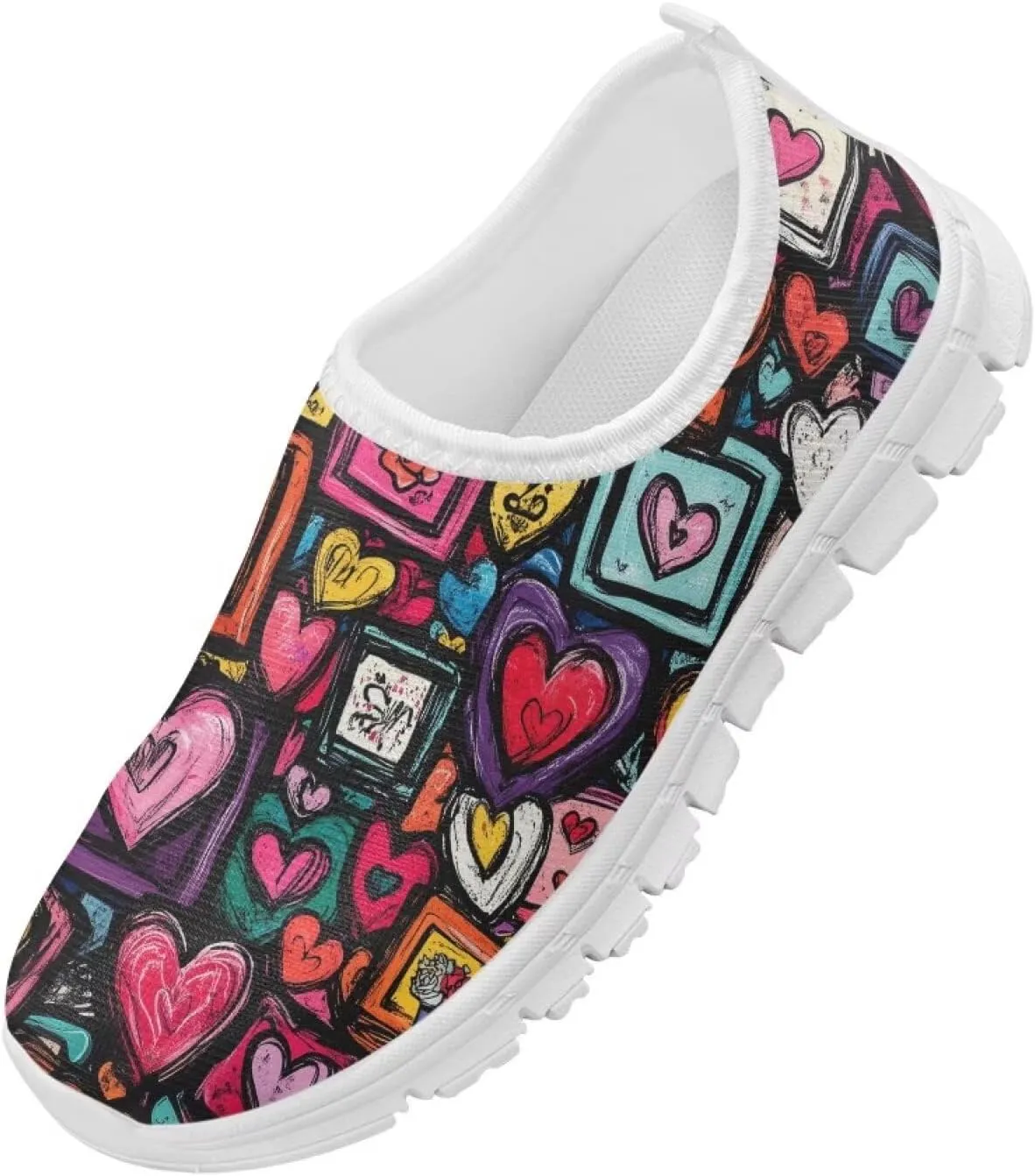 Little Kids Slip On Walking Shoes Breathable Athletic Fitness Shoe Light Elastic Sneakers for Indoor Outdoor Size 11-15 White Sole