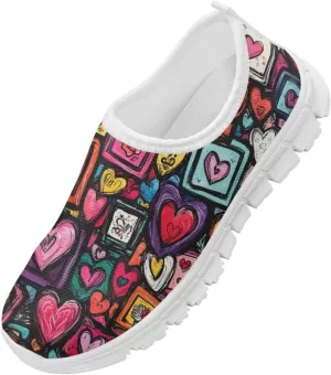 Little Kids Slip On Walking Shoes Breathable Athletic Fitness Shoe Light Elastic Sneakers for Indoor Outdoor Size 11-15 White Sole