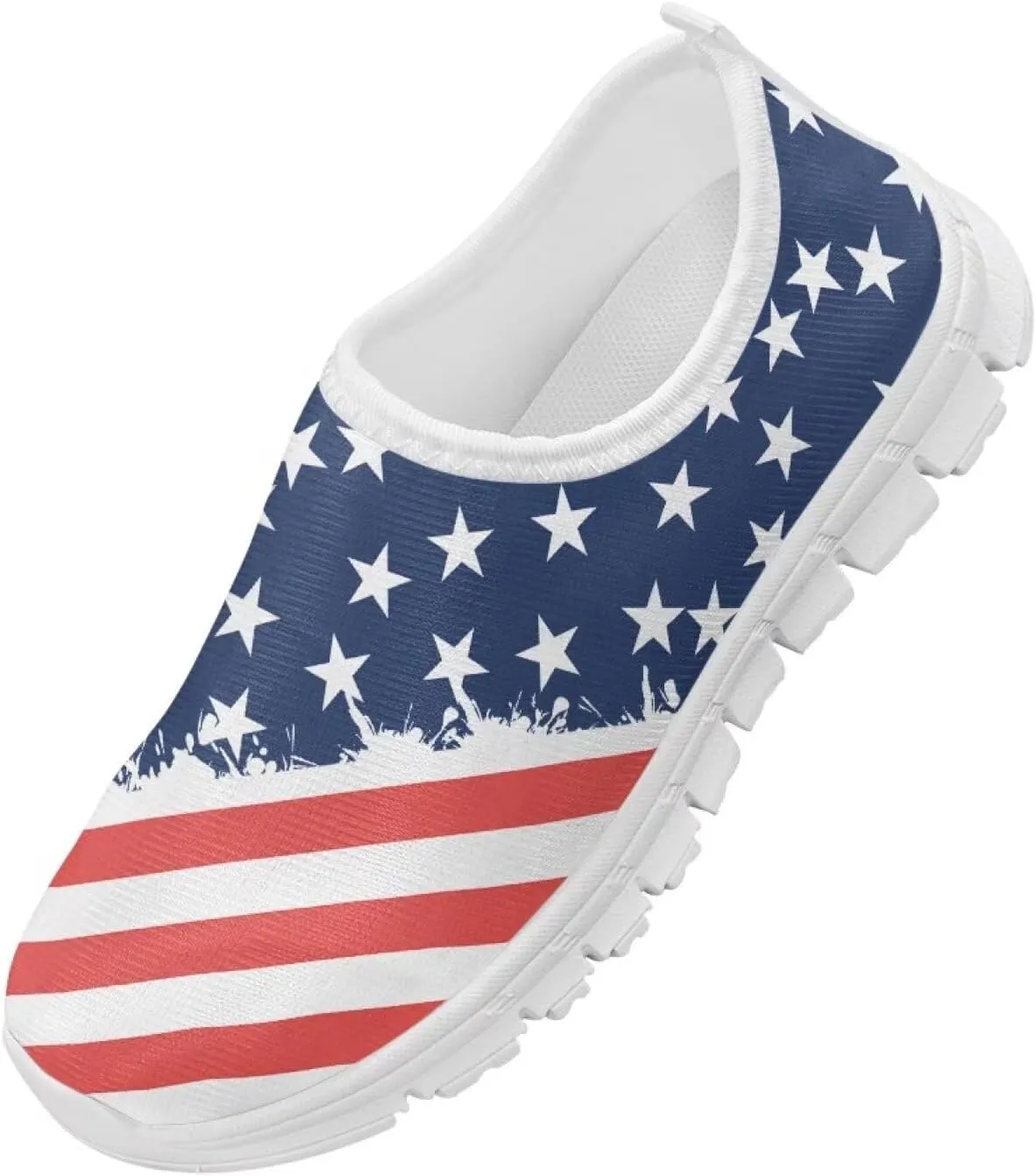Little Kids Slip On Walking Shoes Breathable Athletic Fitness Shoe Light Elastic Sneakers for Indoor Outdoor Size 11-15 White Sole