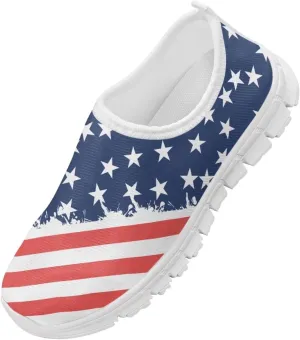 Little Kids Slip On Walking Shoes Breathable Athletic Fitness Shoe Light Elastic Sneakers for Indoor Outdoor Size 11-15 White Sole