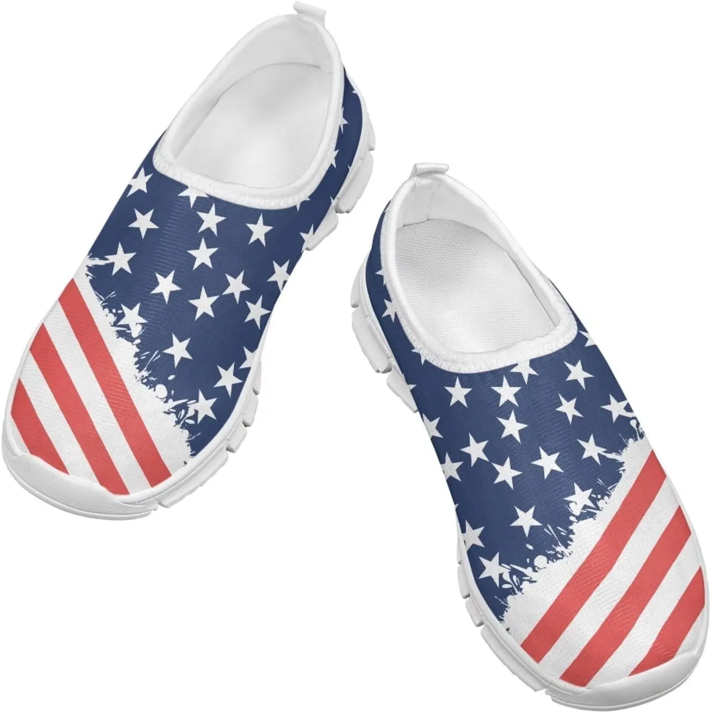 Little Kids Slip On Walking Shoes Breathable Athletic Fitness Shoe Light Elastic Sneakers for Indoor Outdoor Size 11-15 White Sole