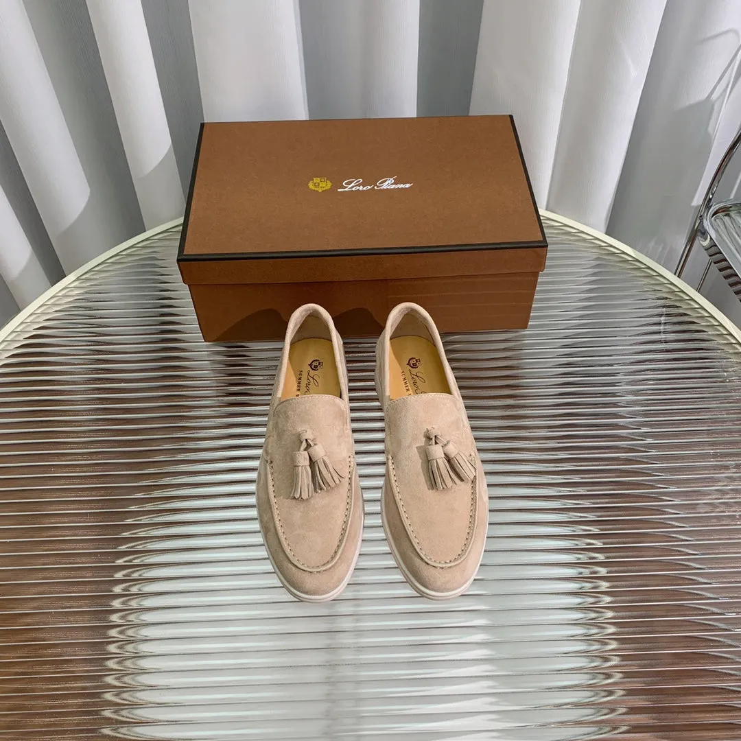 lp dot sole walk loafer cashew butter suede