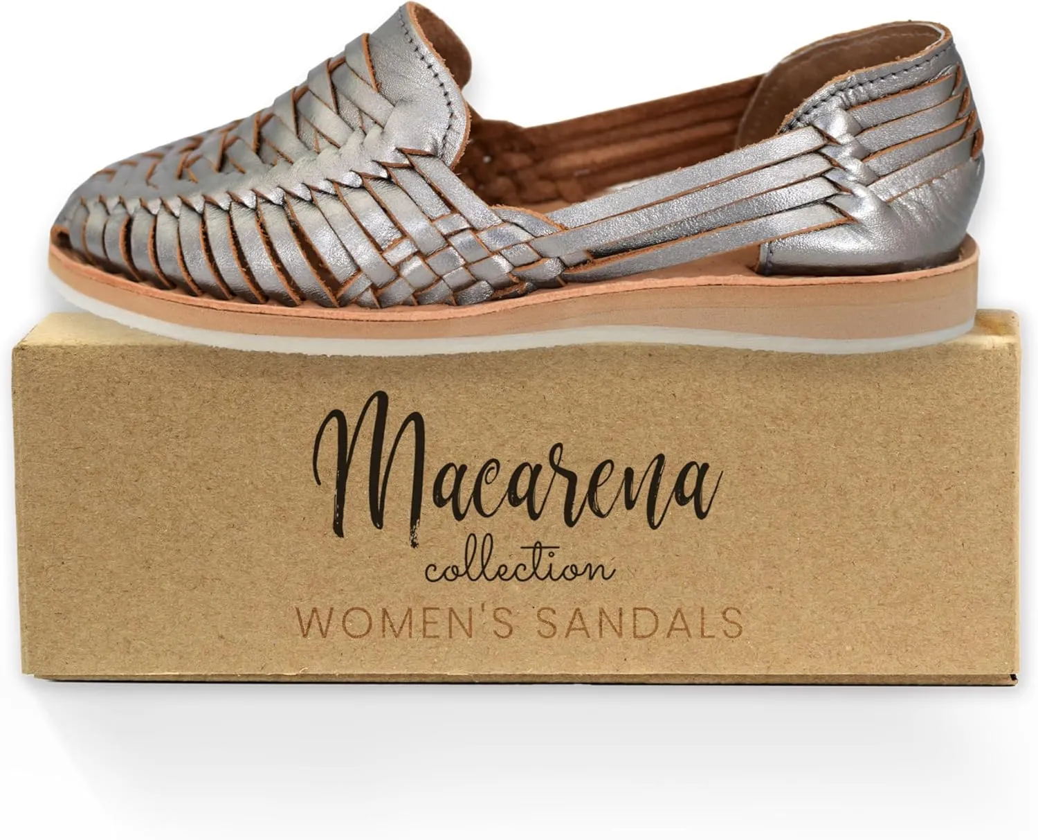 Macarena Collection Womens Shoes Leather Sandal Flat for Women | Huarache Handmade Mexican Sandals | Comfortable & Stylish Womens Sandals 3050