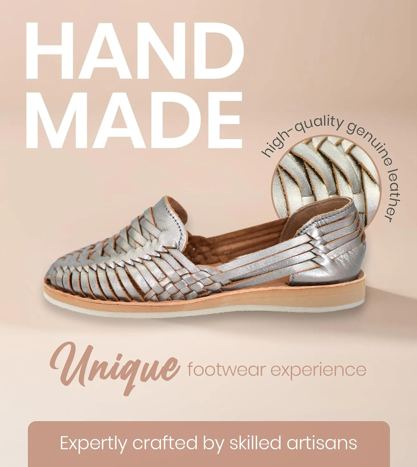Macarena Collection Womens Shoes Leather Sandal Flat for Women | Huarache Handmade Mexican Sandals | Comfortable & Stylish Womens Sandals 3050