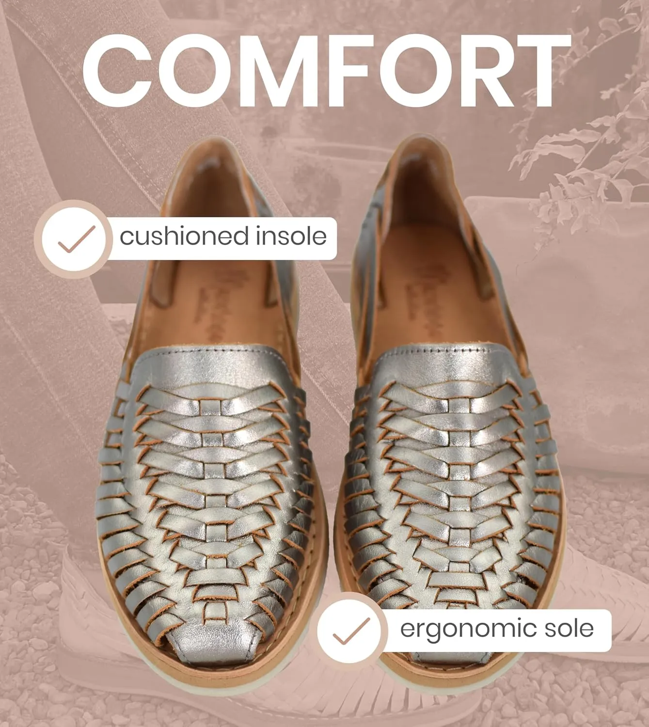 Macarena Collection Womens Shoes Leather Sandal Flat for Women | Huarache Handmade Mexican Sandals | Comfortable & Stylish Womens Sandals 3050