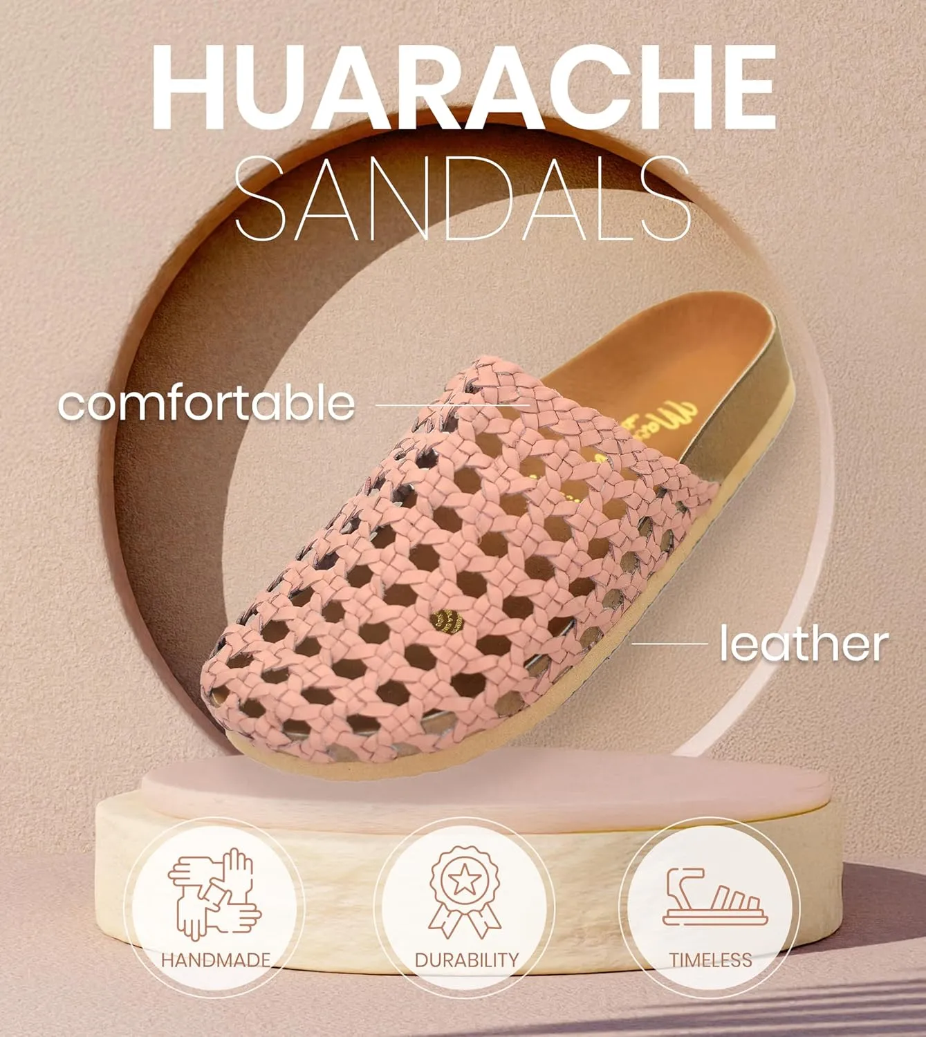 Macarena Collection Womens Shoes Leather Sandals for Women | Huarache Handmade Mexican Sandals Women | Comfortable & Stylish Womens Sandals 004