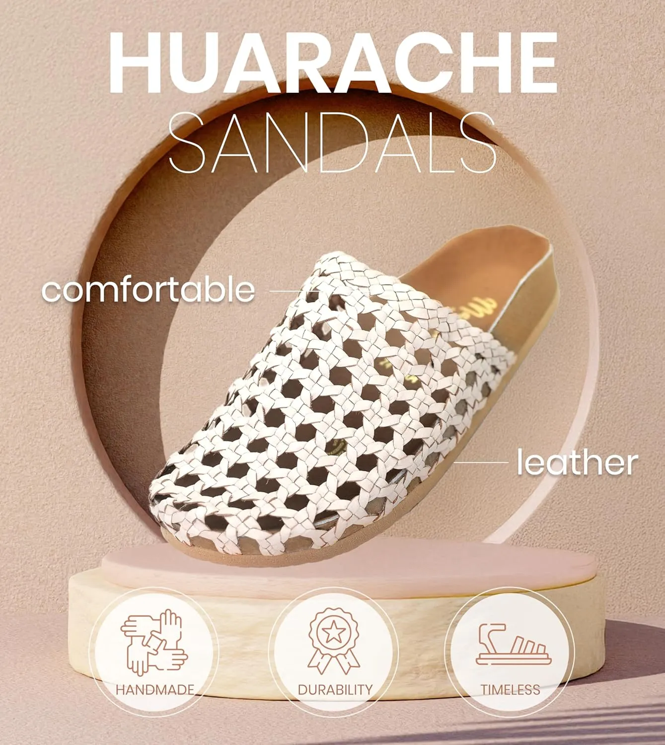 Macarena Collection Womens Shoes Leather Sandals for Women | Huarache Handmade Mexican Sandals Women | Comfortable & Stylish Womens Sandals 004
