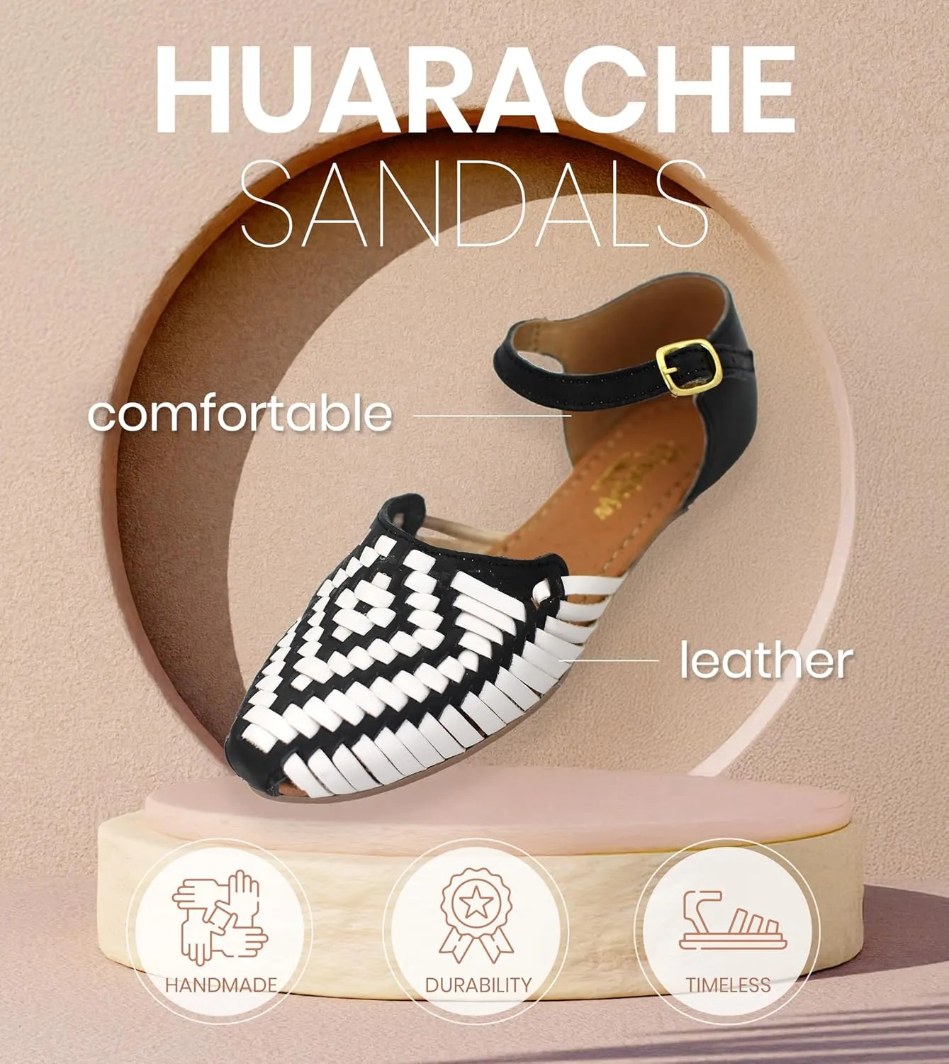 Macarena Collection Womens Shoes Leather Sandals for Women | Huarache Handmade Mexican Sandals Women | Comfortable & Stylish Womens Sandals 2150