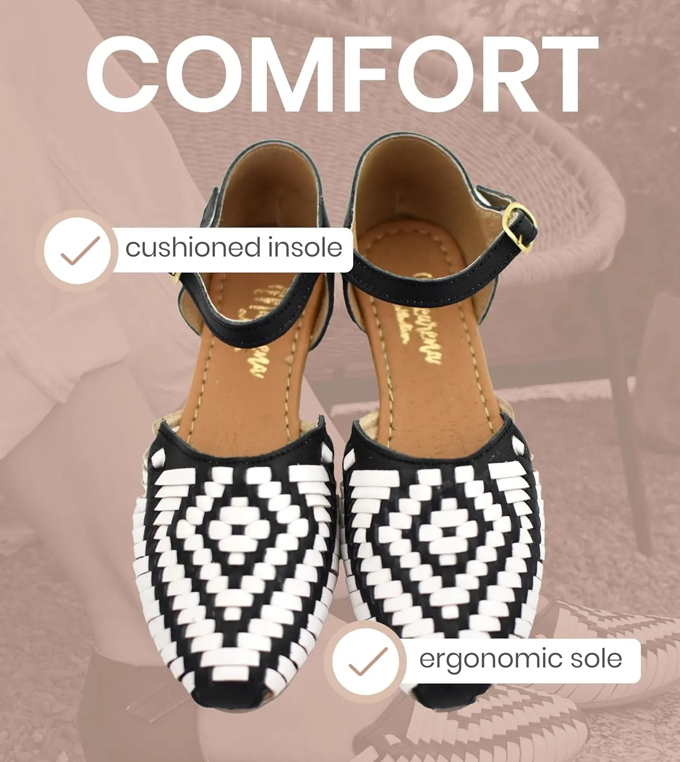 Macarena Collection Womens Shoes Leather Sandals for Women | Huarache Handmade Mexican Sandals Women | Comfortable & Stylish Womens Sandals 2150