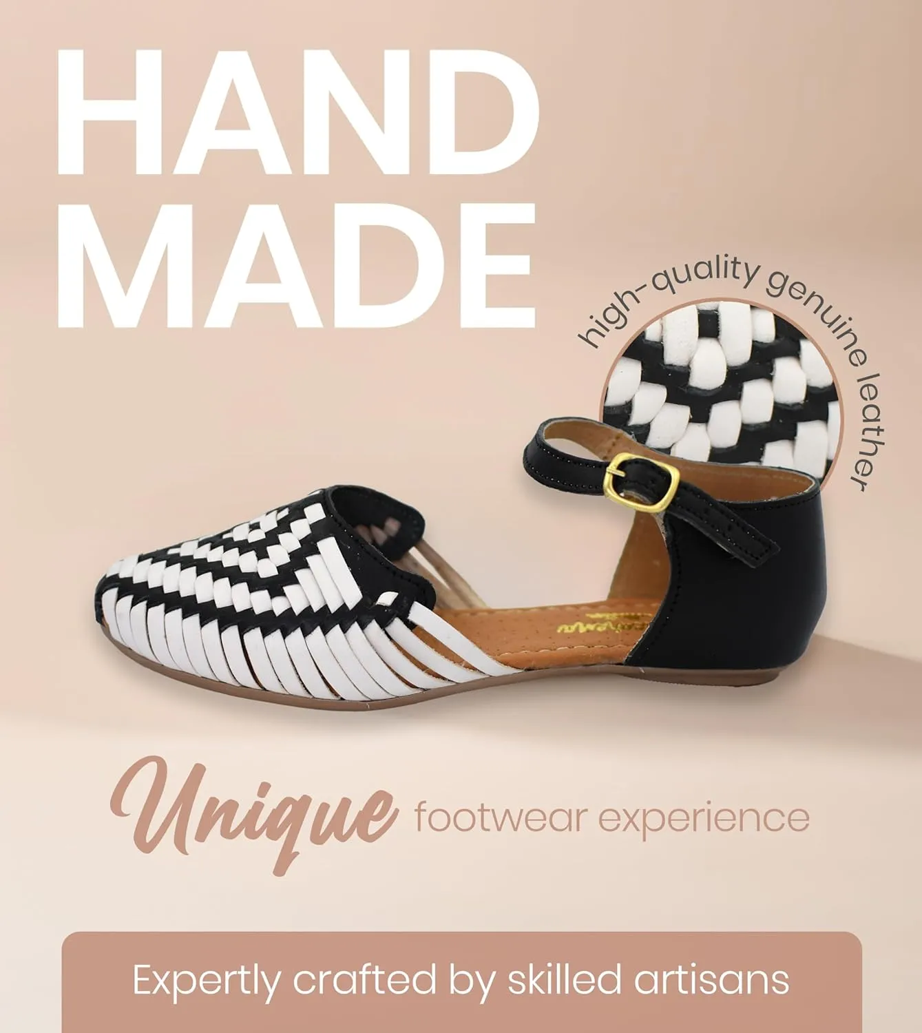 Macarena Collection Womens Shoes Leather Sandals for Women | Huarache Handmade Mexican Sandals Women | Comfortable & Stylish Womens Sandals 2150
