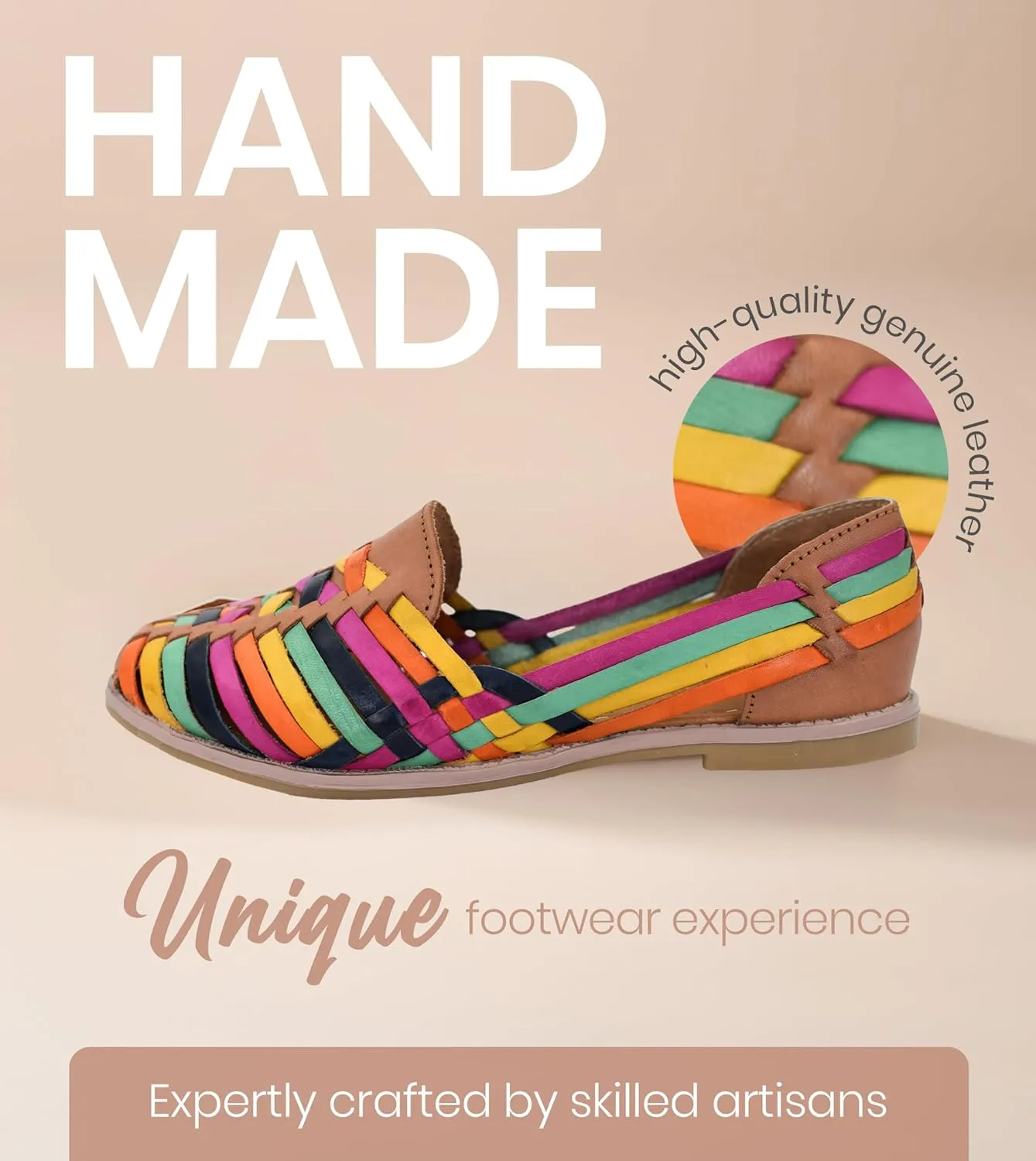 Macarena Collection Womens Shoes Leather Sandals for Women | Huarache Handmade Mexican Sandals Women | Comfortable & Stylish Womens Sandals 2206