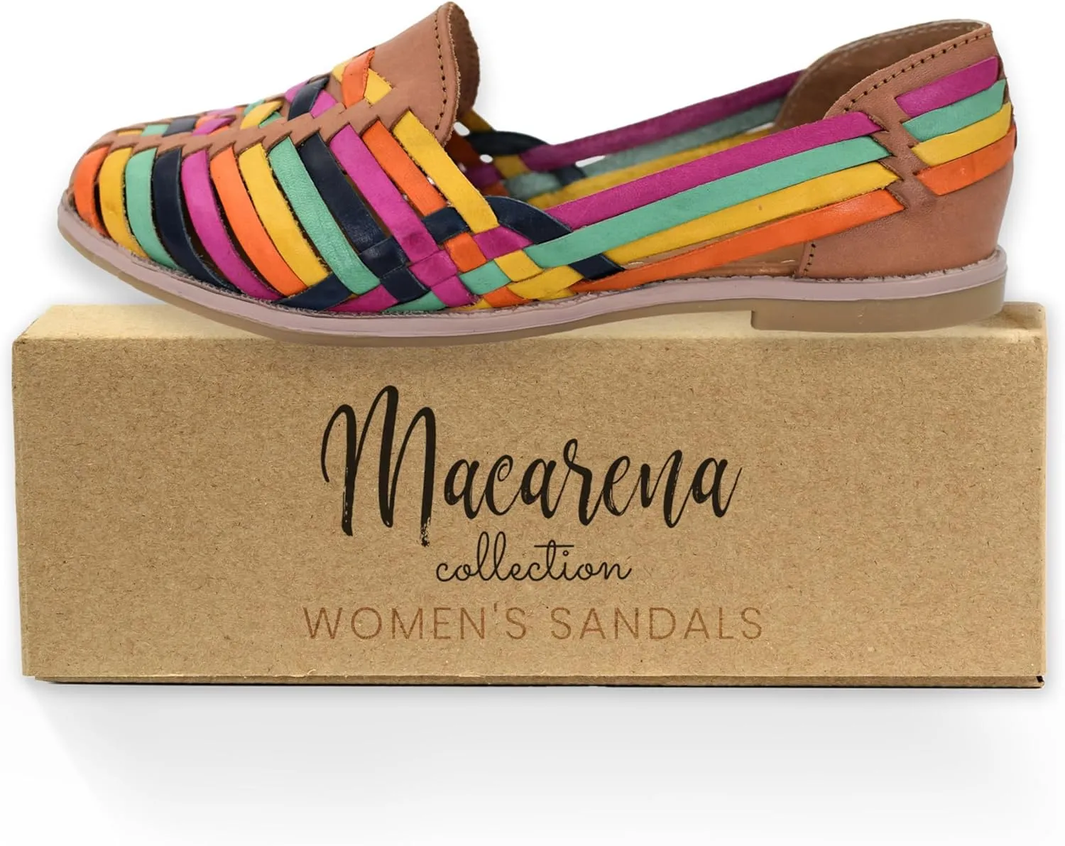 Macarena Collection Womens Shoes Leather Sandals for Women | Huarache Handmade Mexican Sandals Women | Comfortable & Stylish Womens Sandals 2206