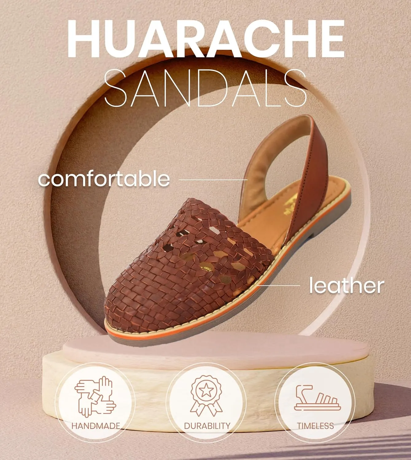 Macarena Collection Womens Shoes Leather Sandals for Women | Huarache Handmade Mexican Sandals Women | Comfortable & Stylish Womens Sandals 2340