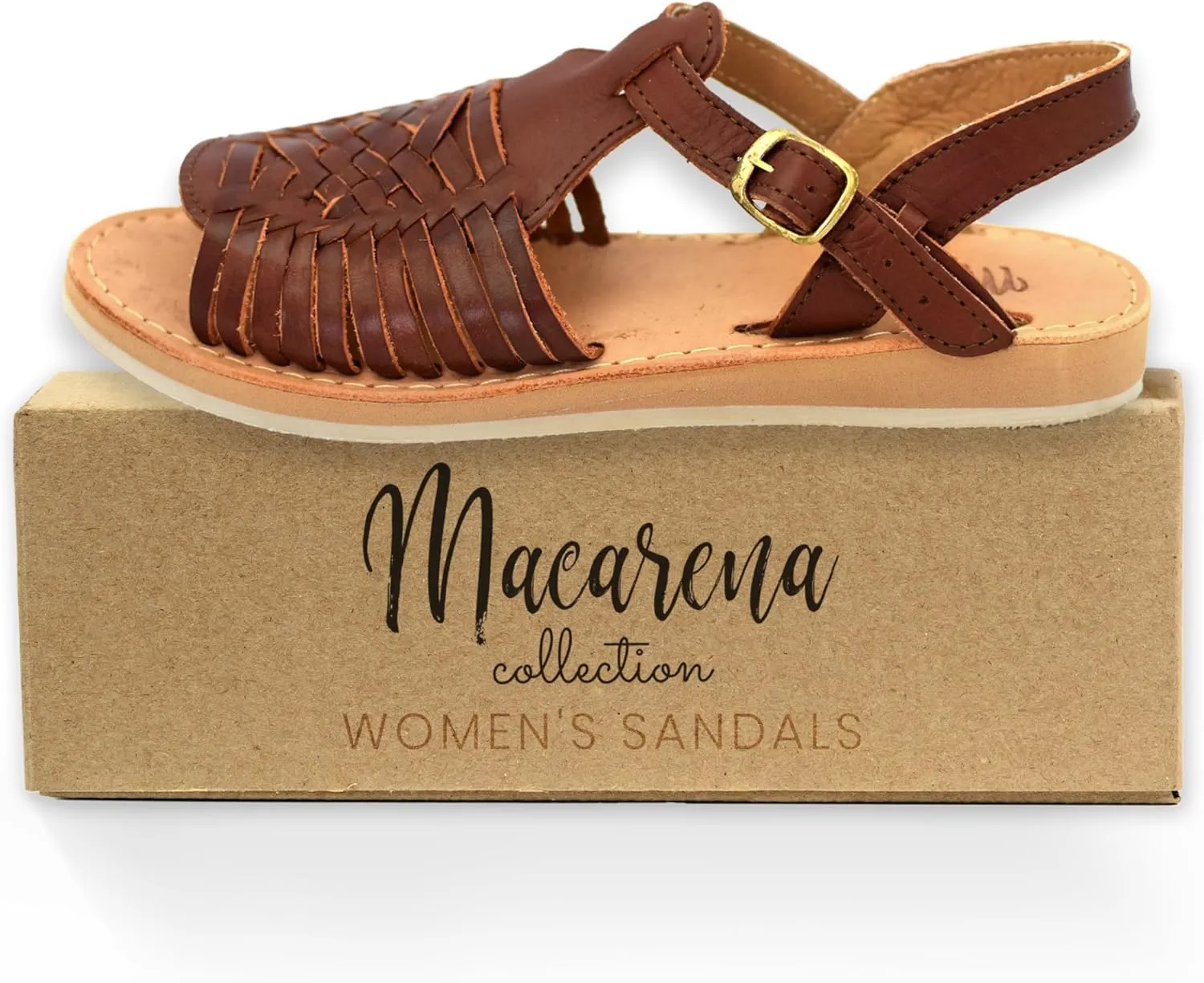 Macarena Collection Womens Shoes Leather Sandals for Women | Huarache Handmade Mexican Sandals Women | Comfortable & Stylish Womens Sandals 3044