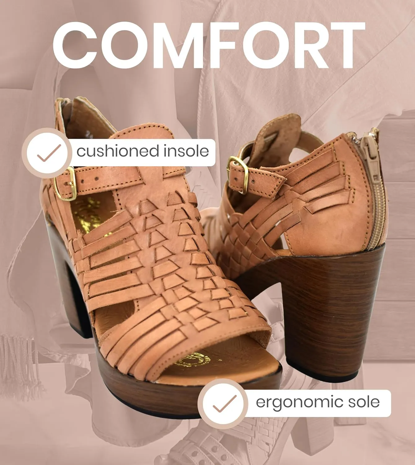 Macarena Collection Womens Shoes Leather Sandals for Women Huarache | Handmade Mexican Sandals Women | Comfortable & Stylish Womens Sandals 351 Multicolors