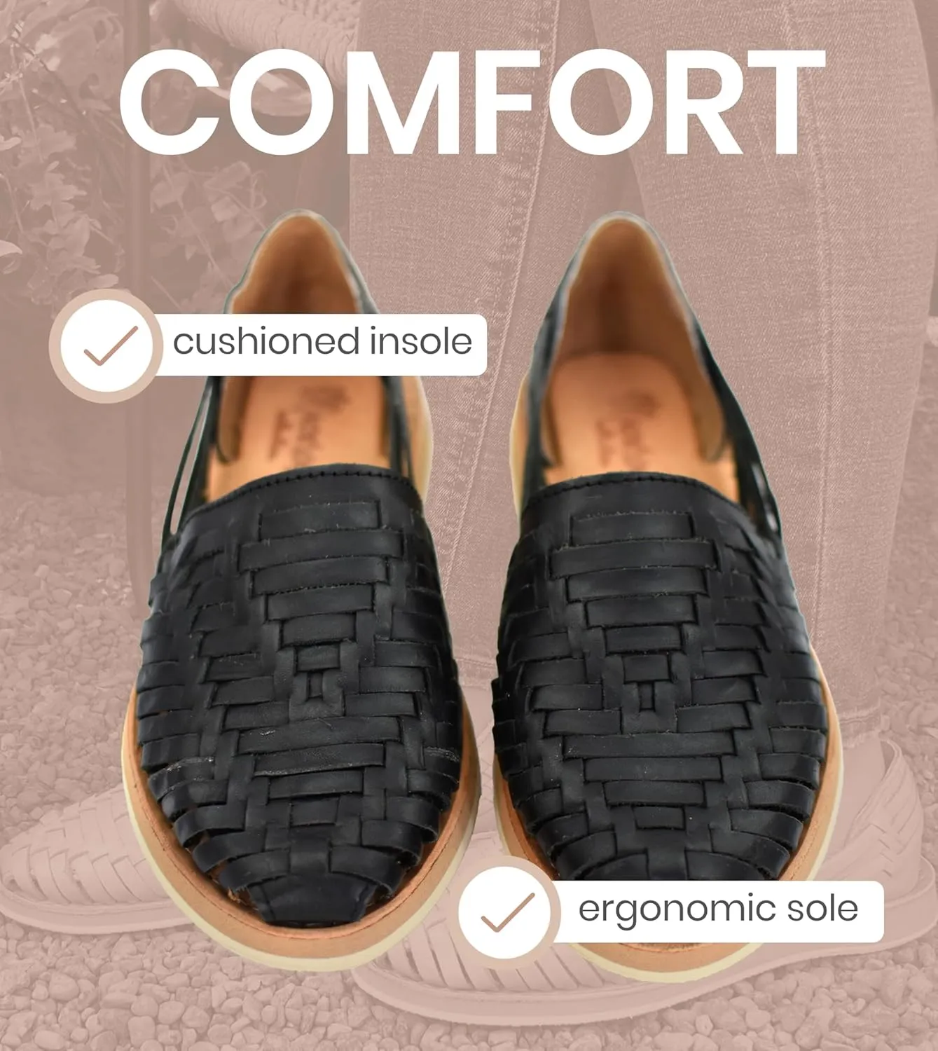 Macarena Collection Womens Shoes Leather Sandals for Women | Huarache Handmade Mexican Sandals Women | Comfortable & Stylish Womens Sandals 813 Style