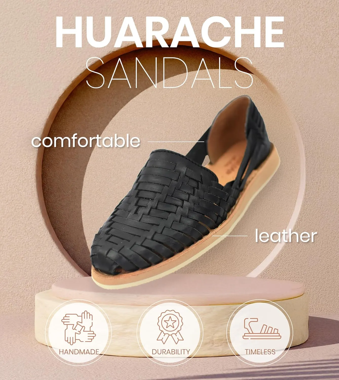 Macarena Collection Womens Shoes Leather Sandals for Women | Huarache Handmade Mexican Sandals Women | Comfortable & Stylish Womens Sandals 813 Style