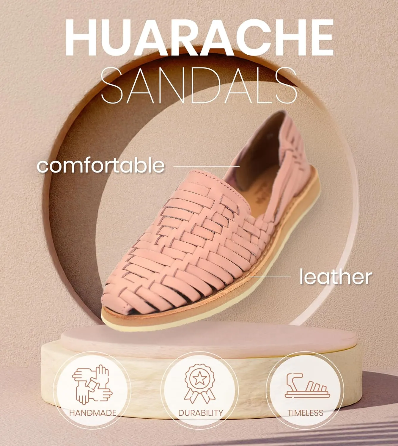 Macarena Collection Womens Shoes Leather Sandals for Women | Huarache Handmade Mexican Sandals Women | Comfortable & Stylish Womens Sandals 813 Style
