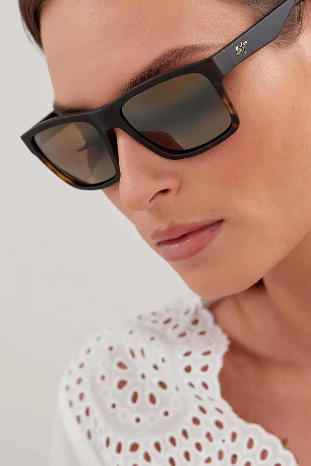 Maui Jim Men's and Women's The Flats Polarized Rectangular Sunglasses