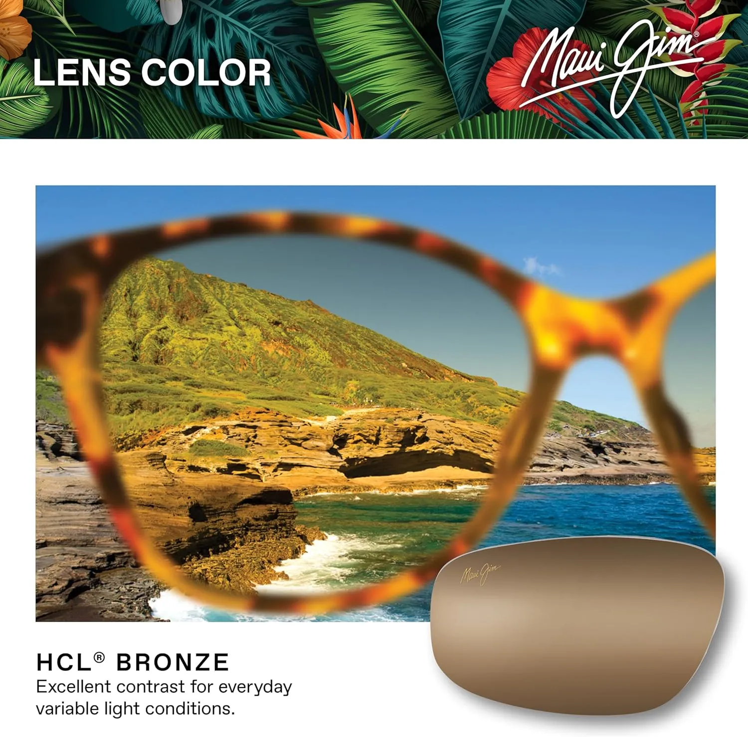 Maui Jim Men's and Women's The Flats Polarized Rectangular Sunglasses