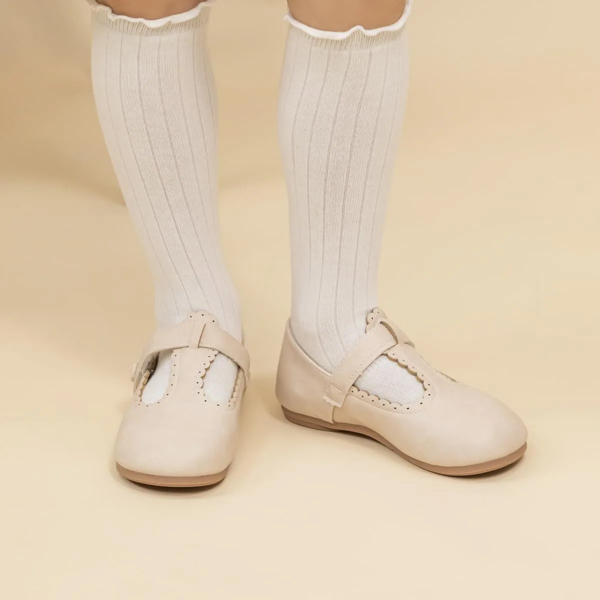 Meckior Toddler Little Girl Mary Jane Dress Shoes Ballet Flats for Girl Party School Shoes Bowknot Princess Shoes