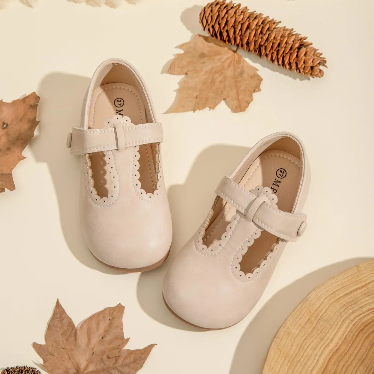Meckior Toddler Little Girl Mary Jane Dress Shoes Ballet Flats for Girl Party School Shoes Bowknot Princess Shoes