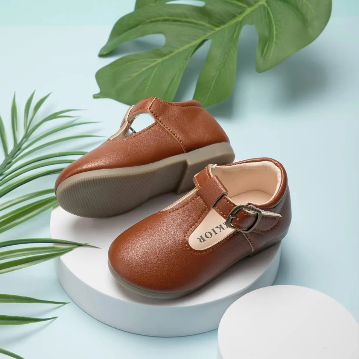 Meckior Toddler Little Girl Mary Jane Dress Shoes Ballet Flats for Girl Party School Shoes Bowknot Princess Shoes