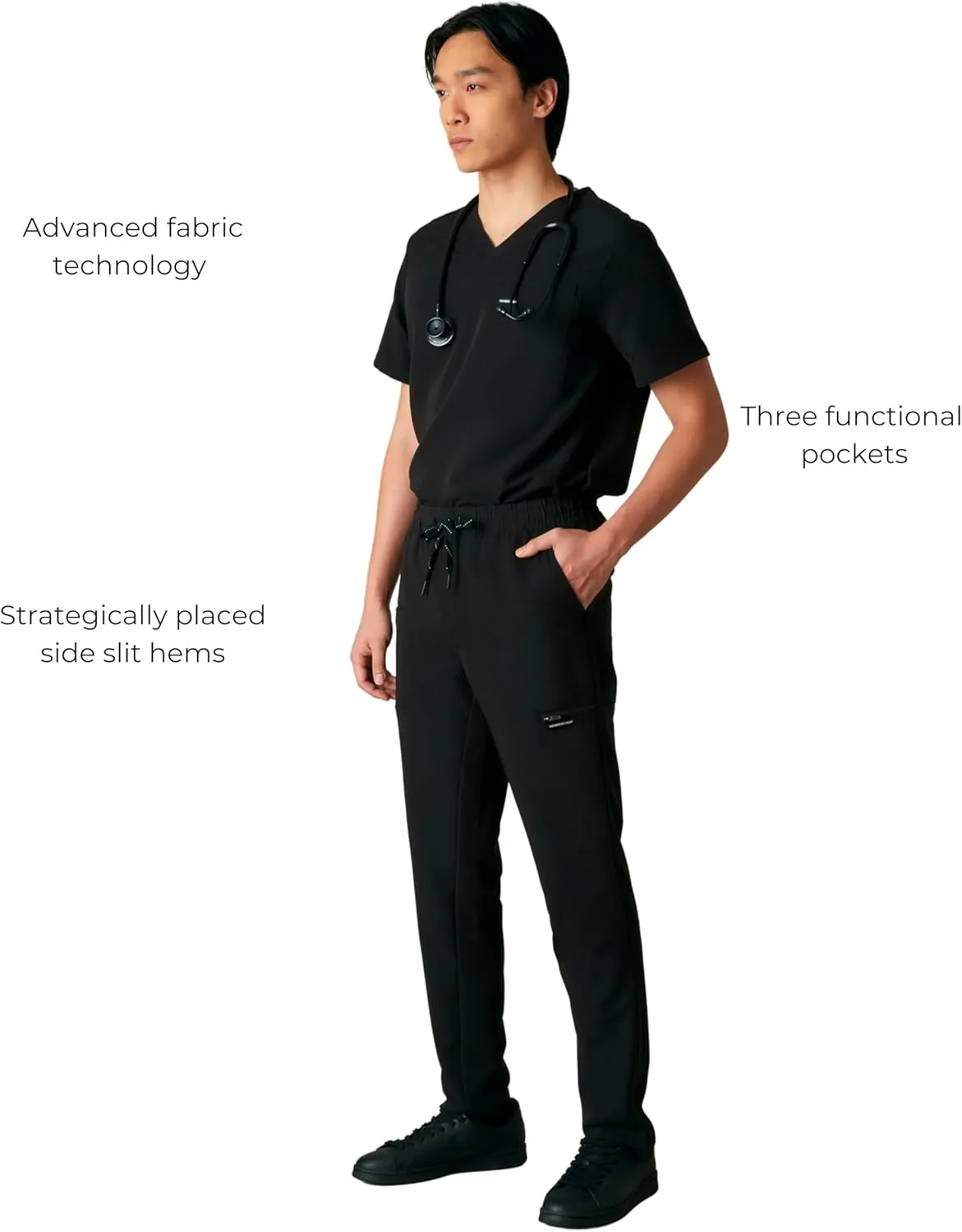 Members Only Men's Hampton Open Bottom Scrub | Mens Scrub Pants | Jogger Scrubs for Men | Men's Medical Scrub Pants